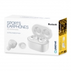 Earphones Platinet Bluetooth Sport + Charging Station White