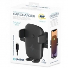Car Charger Platinet Wireless 10W & Holder Air Vent Mango Black