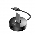 Hub Adapter Baseus USB 3,0 to 4 x USB Black