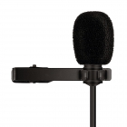 Lavalier Lapel Microphone Platinet Clip Black WIth Jack
