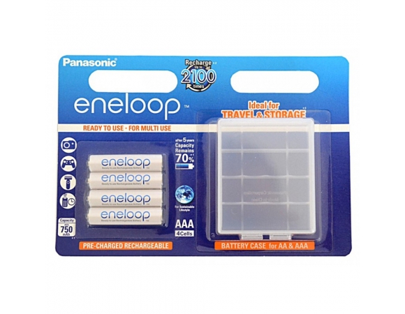 Panasonic Eneloop R03/AAA 750mAh Rechargeable 4 pcs blister + Box