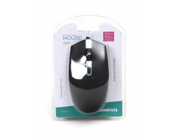 Mouse Omega Wireless 2,4GHz OM-0550 1000/1200/1600DPI Rubber Black