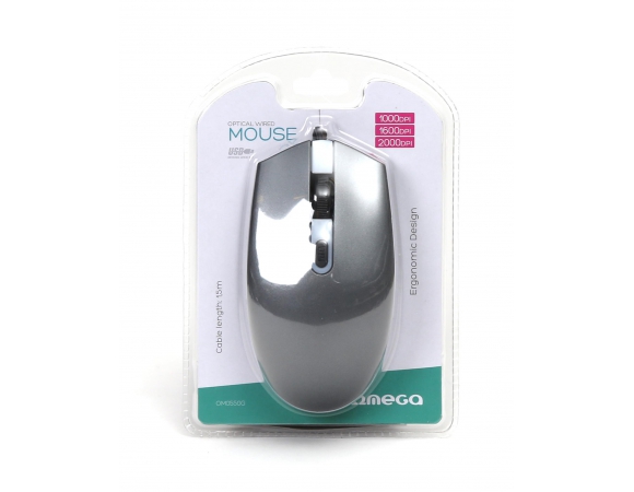 Mouse Omega Wireless 2,4GHz OM-0550 1000/1200/1600DPI Rubber Grey