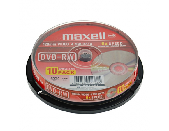 Maxell DVD-RW 2x 4.7 GB CakeBox10