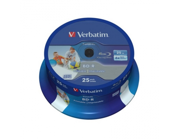 Verbatim BD-R 1-6x 25GB Printable Full Face Pack 25
