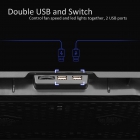 Cooler Pad Omega 5 Fans 1500 RMP 2x USB Black