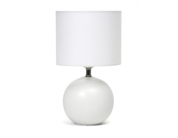 Table Lamp Platinet E27 25W Ceramic Round Base 1,5m Cable White