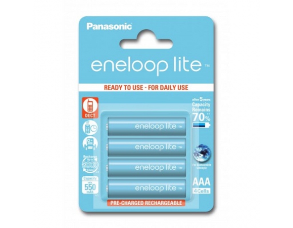 Battery Panasonic Eneloop Lite R03/AAA 550mAh – 4 pcs blister