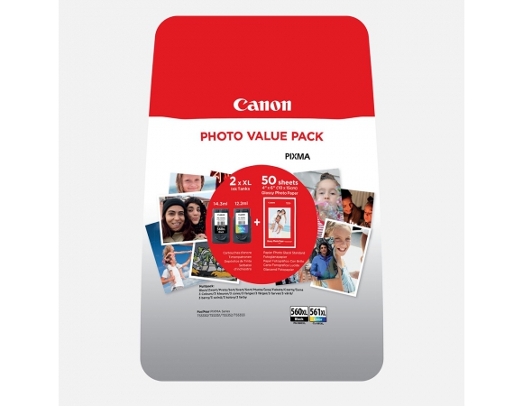 Μελάνι Canon PG-560XL/CL-561XL + PHOTO PAPER (3712C004)
