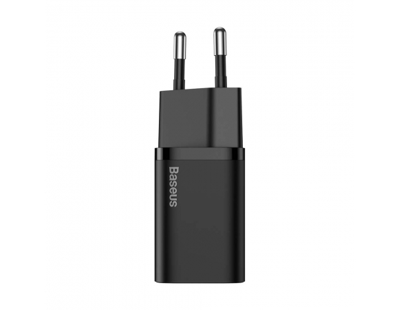 Wall Charger Baseus Super Si PD 25W 1x USB-C Black + Type-C to Type-C Cable