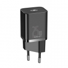 Wall Charger Baseus Super Si PD 25W 1x USB-C Black + Type-C to Type-C Cable