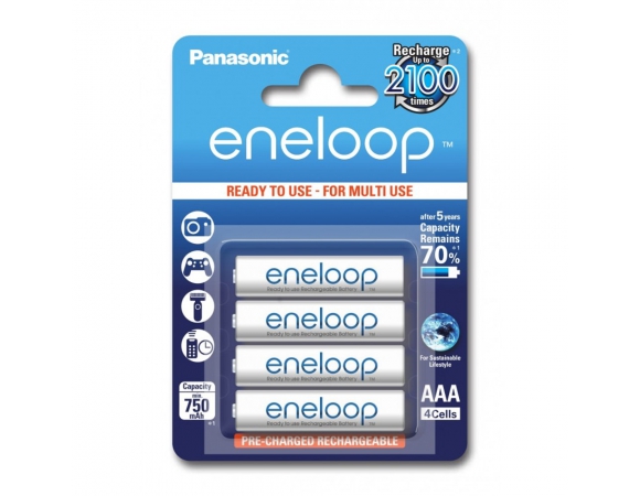 Battery Panasonic Eneloop Lite R03/AAA 750mAh Rechargeable – 4 pcs blister