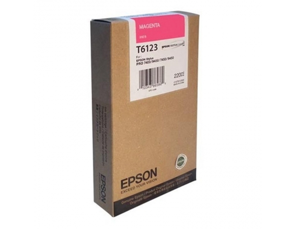 Μελάνι Epson T6123 Magenta 220ml (C13T612300)
