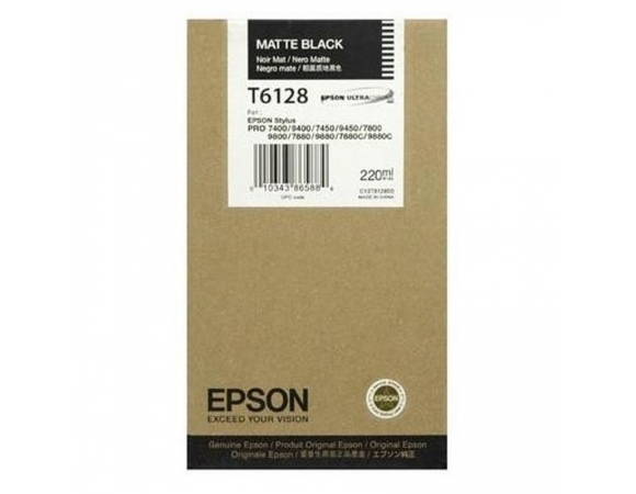 Μελάνι Epson T6128 Matte Black 220ml (C13T612800)