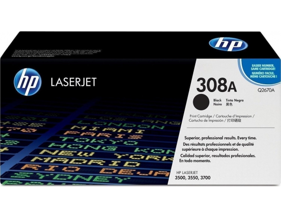 HP 308A Toner Laser Εκτυπωτή Μαύρο 6000 Σελίδων (Q2670A)