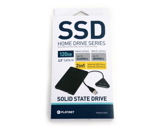 SSD PLATINET 120GB SATA III HomeLine & USB 3.0 SATA CABLE