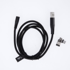 MAXLIFE MAGNETIC CABLE MXUC-03 3IN1 FAST CHARGE 3A (QC3.0) BLACK