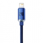 USB Cable Baseus Lightning Crystal Shine 1,2m 2,4A Blue