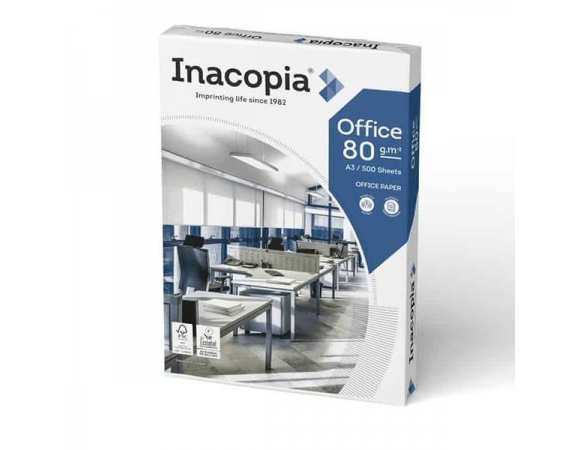Inacopia Office Χαρτί Εκτύπωσης A3 80gr/m² 500 φύλλα