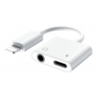 Adapter Platinet Lightning to AUX With Charging White