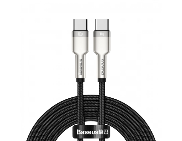 Type-C Cable Baseus Cafule Metal PD Type-C 100W 2m Black