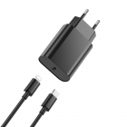 Wall Charger WIWU Wi-U001 PD 20W USB-C + Type-C Cable