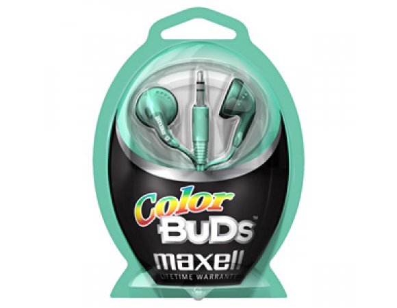 Maxell ColorBuds Stereo Ear Phones Green